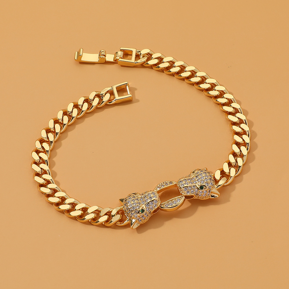 Fashion Animal Copper Gold Plated Zircon Bracelets