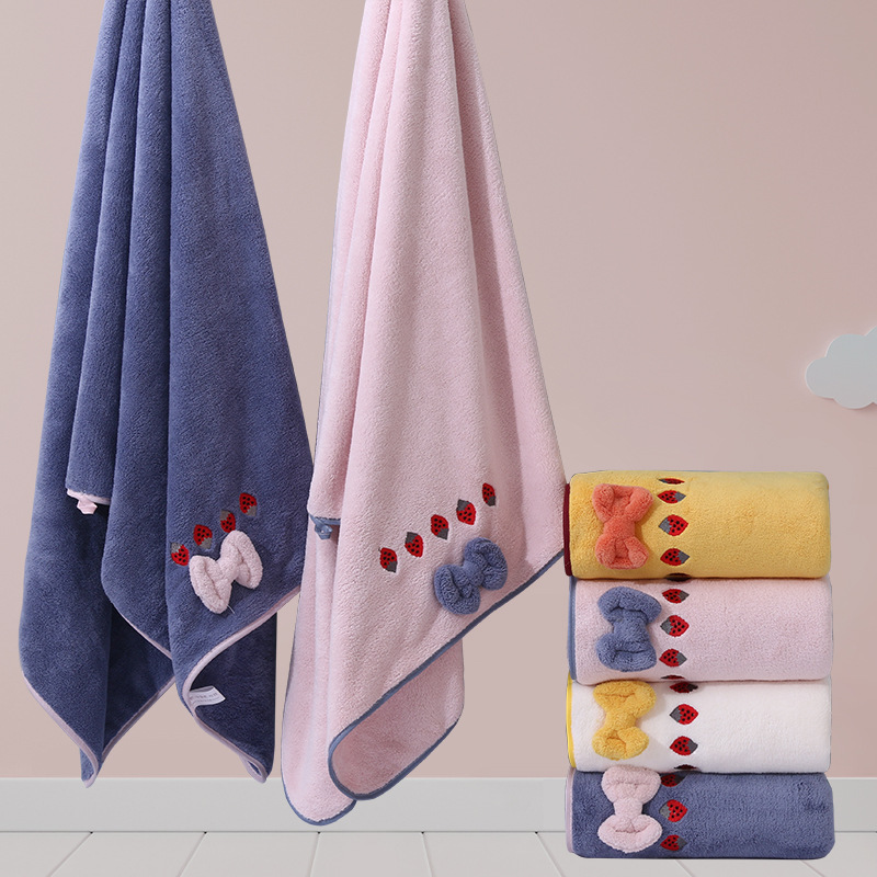 Coral fleece towel bath towel wholesale quick-drying absorbent lint-free household adult bath large bath towel towel suit