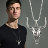 Men's retro necklace stainless steel, pendant, punk style, wholesale