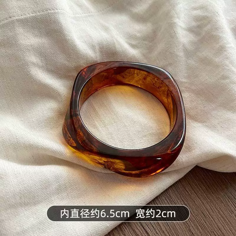 Retro acrylic geometric brand small design bracelet, Chinese style
