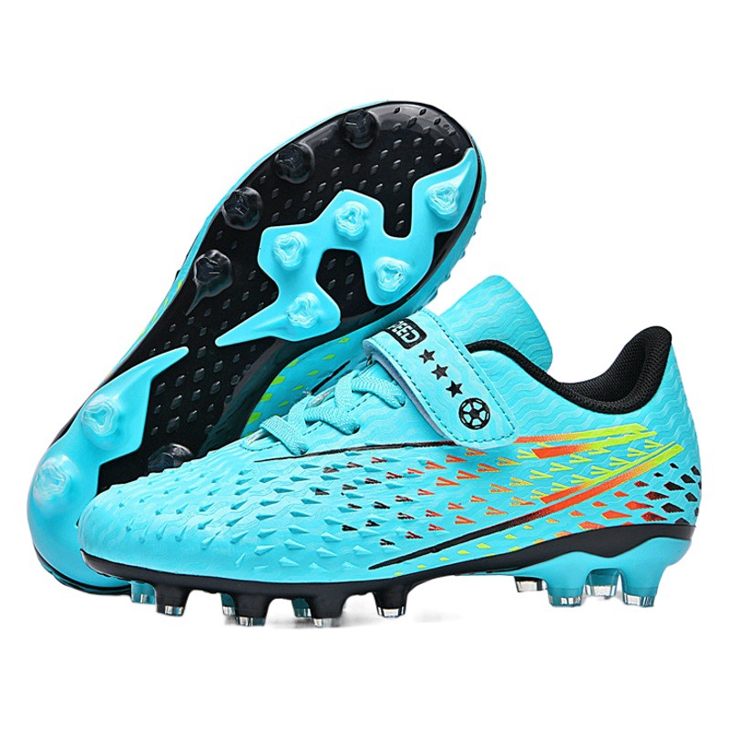 Falcon zapatos de fútbol con velcro para niños y niñas competencia uñas rotas estudiantes de primaria y secundaria sin cordones zapatos de entrenamiento profesional