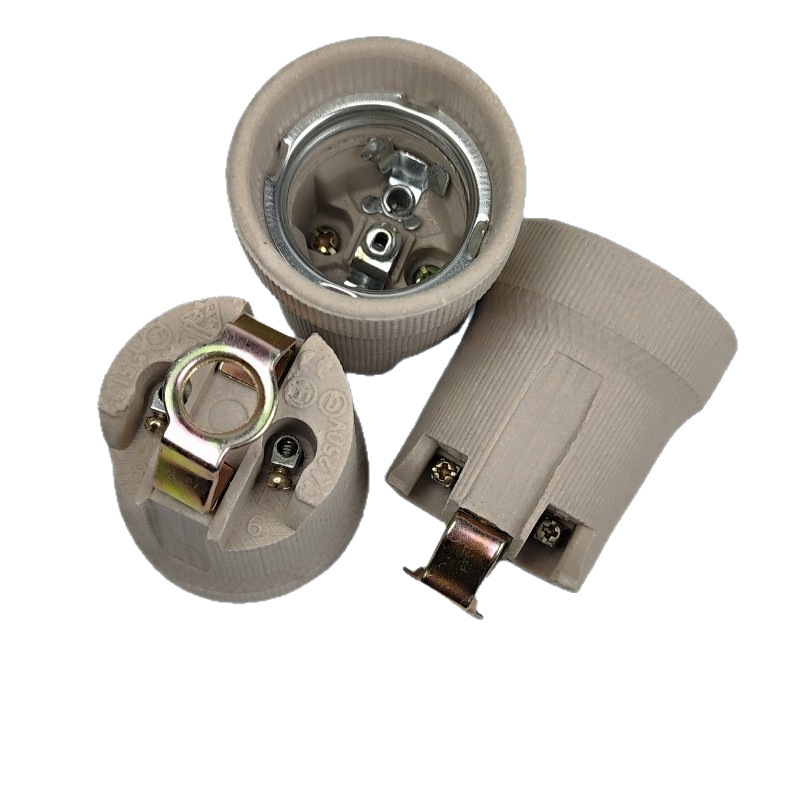E27 abrazadera de primavera grande 7 soporte plano un soporte altavoz lukou porcelana portalámparas simple accesorios de la lámpara