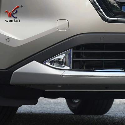 Suitable for Nissan 22 Qijun T33 front bumper fog lamp plating bright frame Rogue special front fog lamp cover