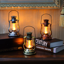 復古馬燈煤油燈裝飾手提燈 創意清吧咖啡館居家節日 氛圍蠟燭夜燈