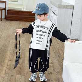 男童秋装套装春秋2025秋季新款男童儿童洋气外套宝宝衣服网红