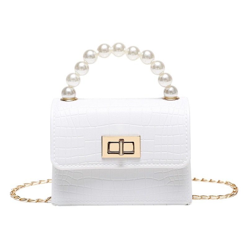 Cross-border foreign trade crocodile pattern Pearl portable jelly bag shoulder Women's bag messenger bag bags mobile phone casual bag