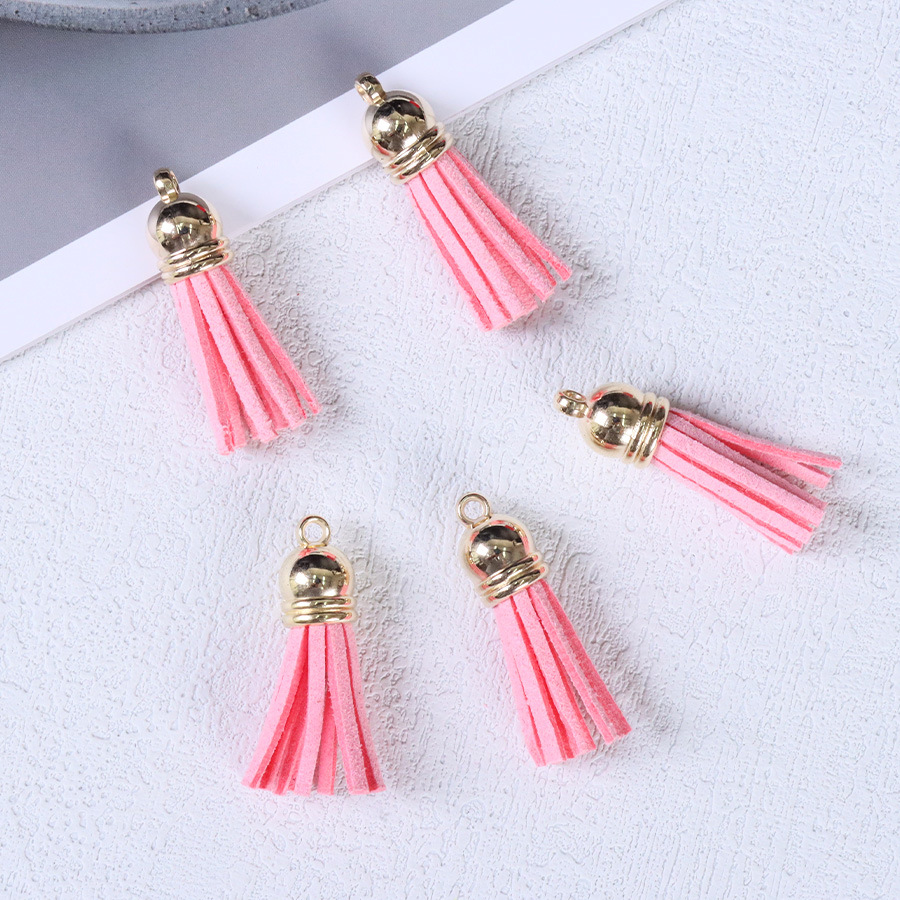 韩国绒麂皮流苏3.8cmdiy饰品配件金帽银帽小流苏包包挂件装饰吊穗