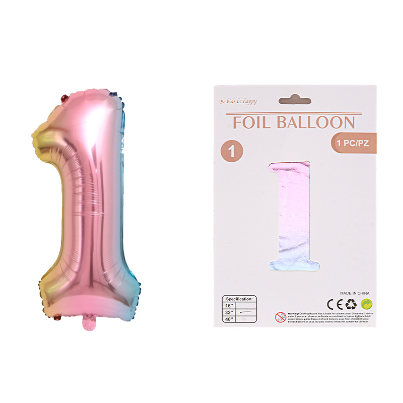 Globo de película de aluminio digital de 32 pulgadas, tarjeta de papel, tapa dura, paquete individual, cuerpo delgado, fiesta digital, globo decorativo flotante