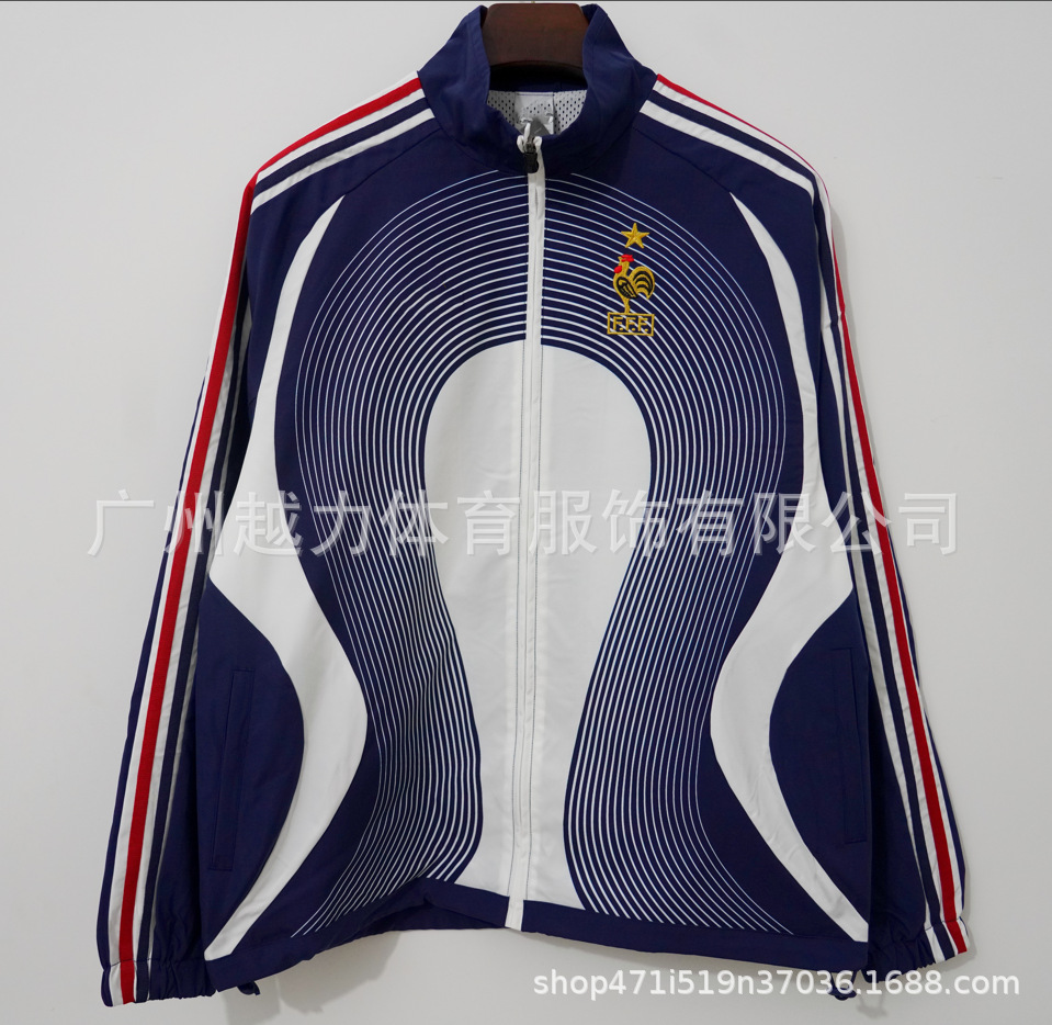 Chaqueta Bordada retro de manga larga y gruesa Manchester United Barcelona Inglaterra Brasil Real Madrid Liverpool image 57