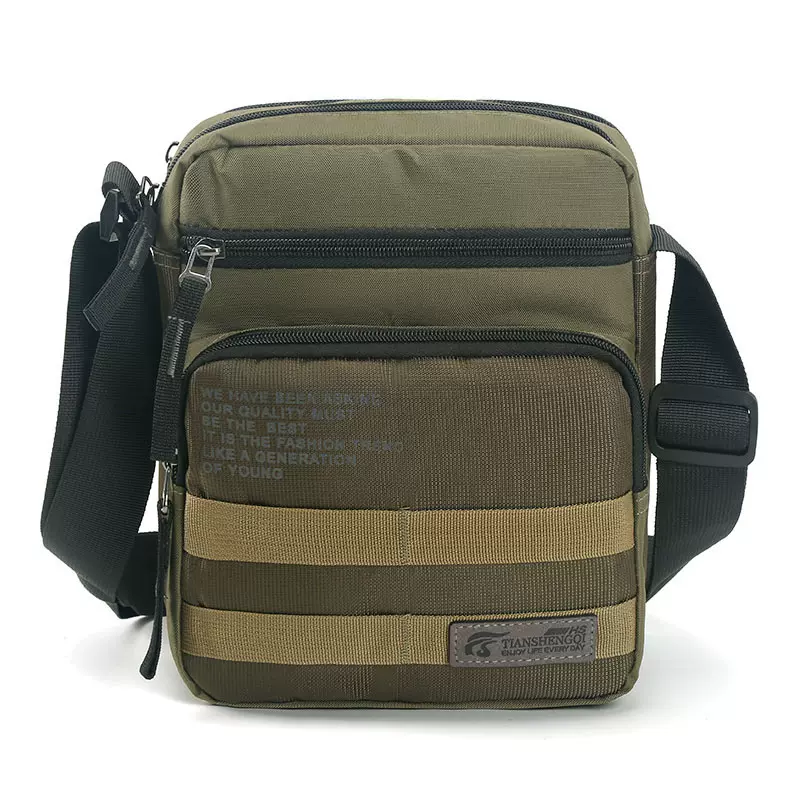 新款时尚男士商务单肩包防泼水包包简约轻便户外斜挎包户外可调节