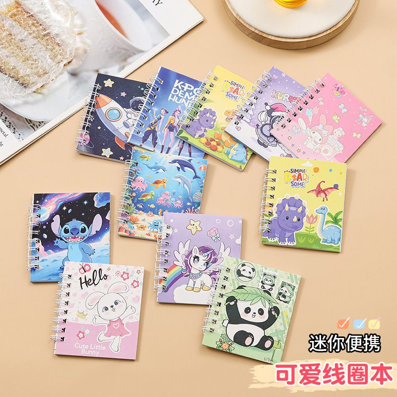 A7 bobina lateral cuadernita de bolsillo mini cuaderno diario de oficina portátil cuaderno mayorista