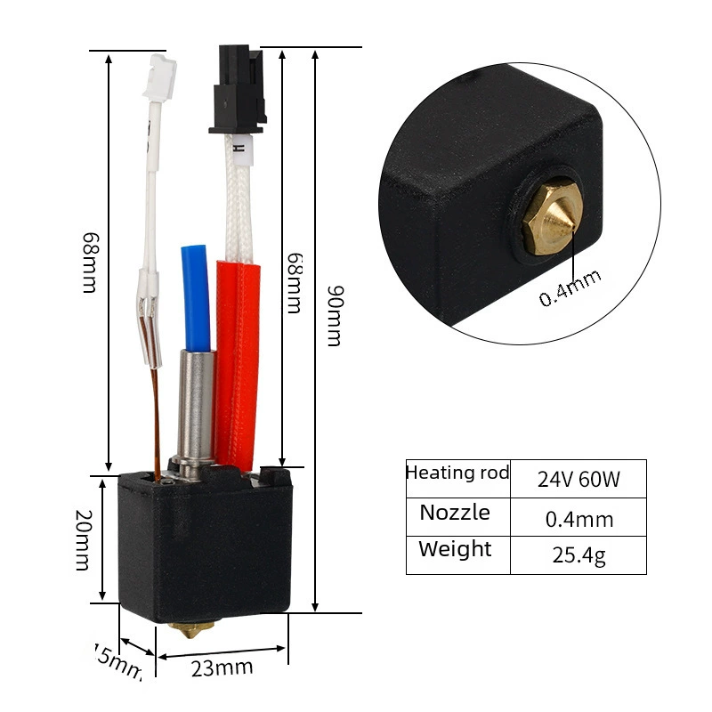 Аксессуары для 3D-принтера Anycubic Kobra 2 вытекание из горячего конца 24V60W