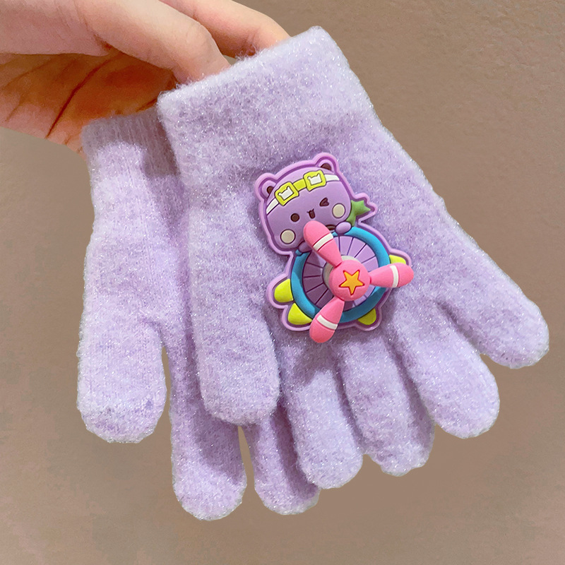Guantes pequeños para niños, cunas de medio dedo para bebés, niñas y niños, engrosados en invierno, cálidos y a prueba de viento, juegos de cinco dedos para bebés y niños pequeños en otoño e invierno