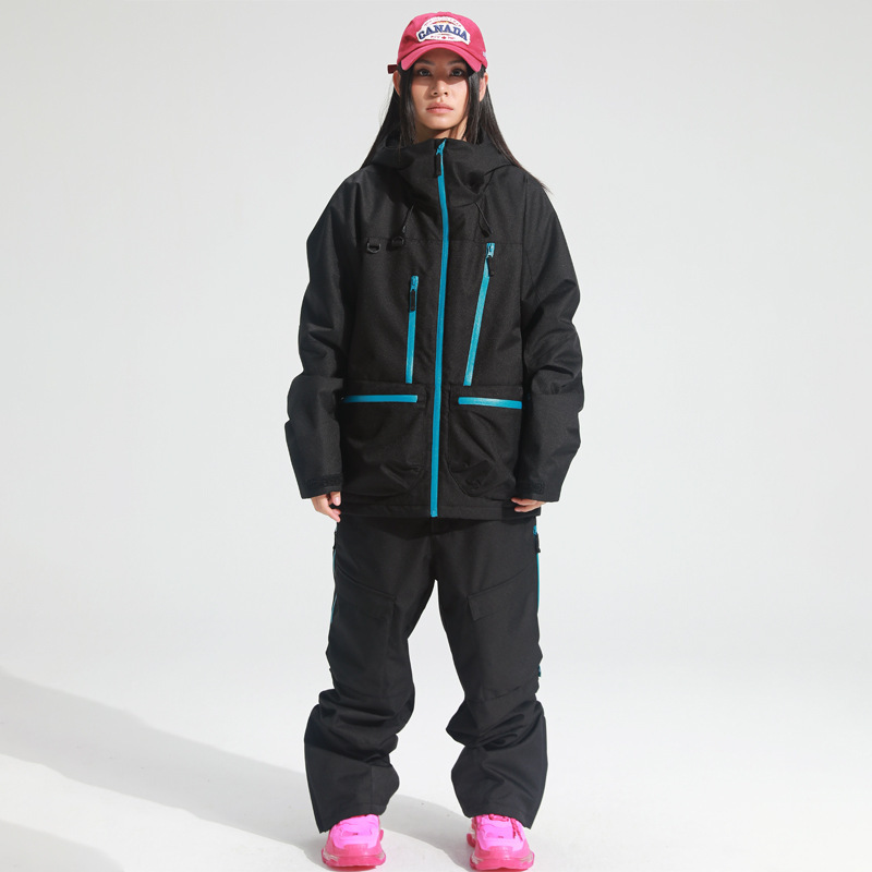 24種類の冬のアウトドアスキー服セット男女カップル雪場防風防水は保温ファッションを厚くする|undefined