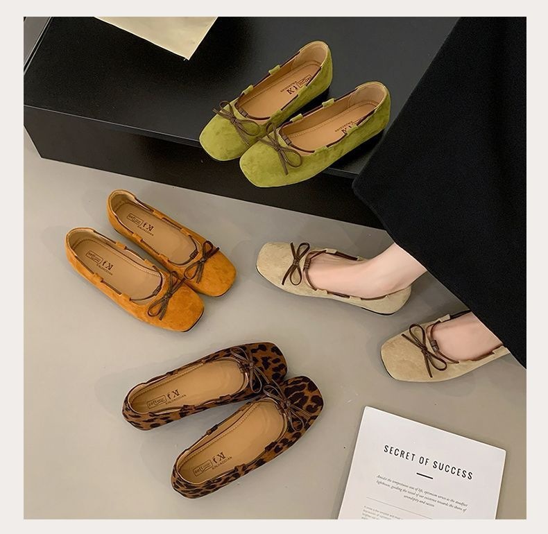 French-style Ballet Flats For Women, 2026 New Model, Paired With Skirts, Vintage Bow Flat Shoes, Shallow Slip-on Loafers_vogvips.com