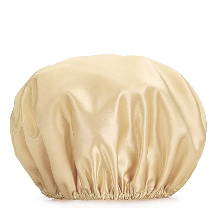 Multi-color reusable adjustable double-layer double-sided waterproof shower beauty cap