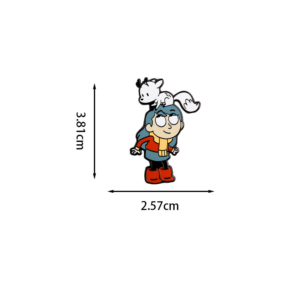 Hilda and Tewig Enamel Pins Fantasy Adventure Anime Character Merchandise Badges European and American Style Cartoon Brooches
