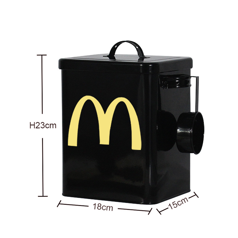 Fuente fábrica de fideos de arroz de metal cubo de comida para perros rojo M cocina para el hogar universal a prueba de insectos y humedad calidad de alta gama moda