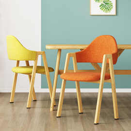 北欧餐椅现代简约椅子靠背网红咖啡餐厅字椅休闲卧室凳子家用