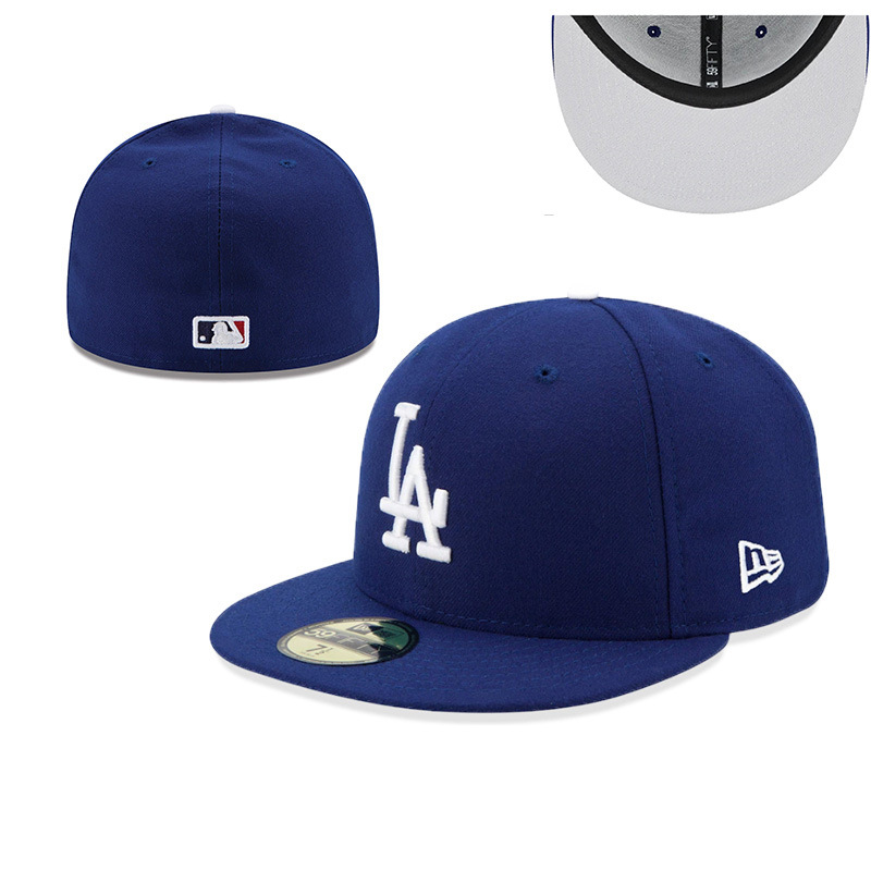 Nueva gorra de béisbol de LA con visera plana, gorra deportiva informal de estilo hip-hop cerrada, gorra de talla moderna de estilo coreano, gorra unisex bordada.
