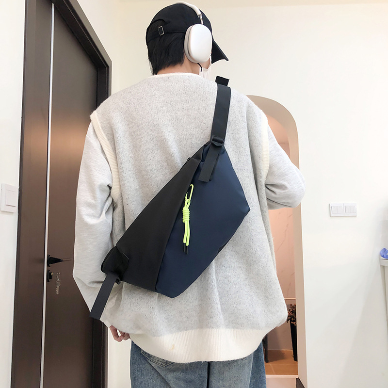 Trendy Personality Men's Chest Bag Cross-border Wholesale Korean Style Casual Single Shoulder Bag Outdoor Sports Unisex Crossbody Bag