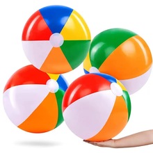 现货供应6色彩球充气球充气水球沙滩充气彩虹球儿童拍拍玩具球