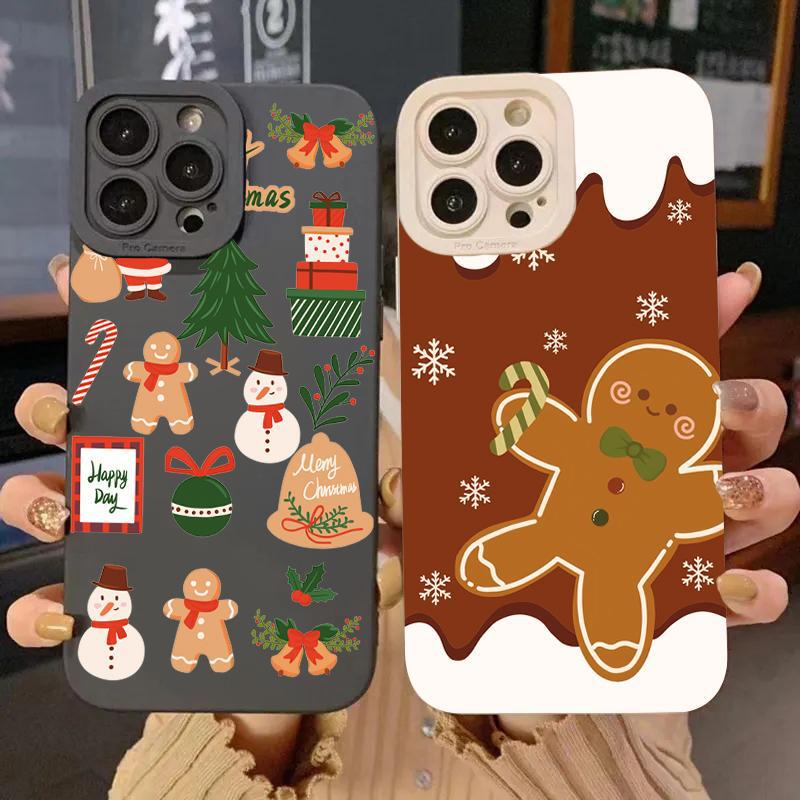 Christmas Gingerbread Man iphone16promax Phone Case 14 Apple 15pro Advanced 13 Cute 12pro Christmas Gingerbread Man iphone16promax Phone Case 14 Apple 15pro Advanced 13 Cute 12pro