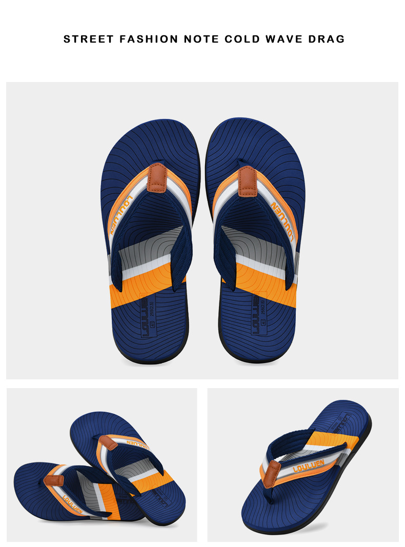 Nouveau type de tongs antidérapantes pour la plage, sandales d'extérieur à clipser pour hommes, pantoufles d'été à la mode_voghion.com