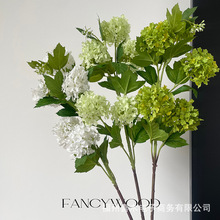 仿真品质5头雪球花 木绣球 家居餐厅摆设 拍摄道具售楼部花艺装饰