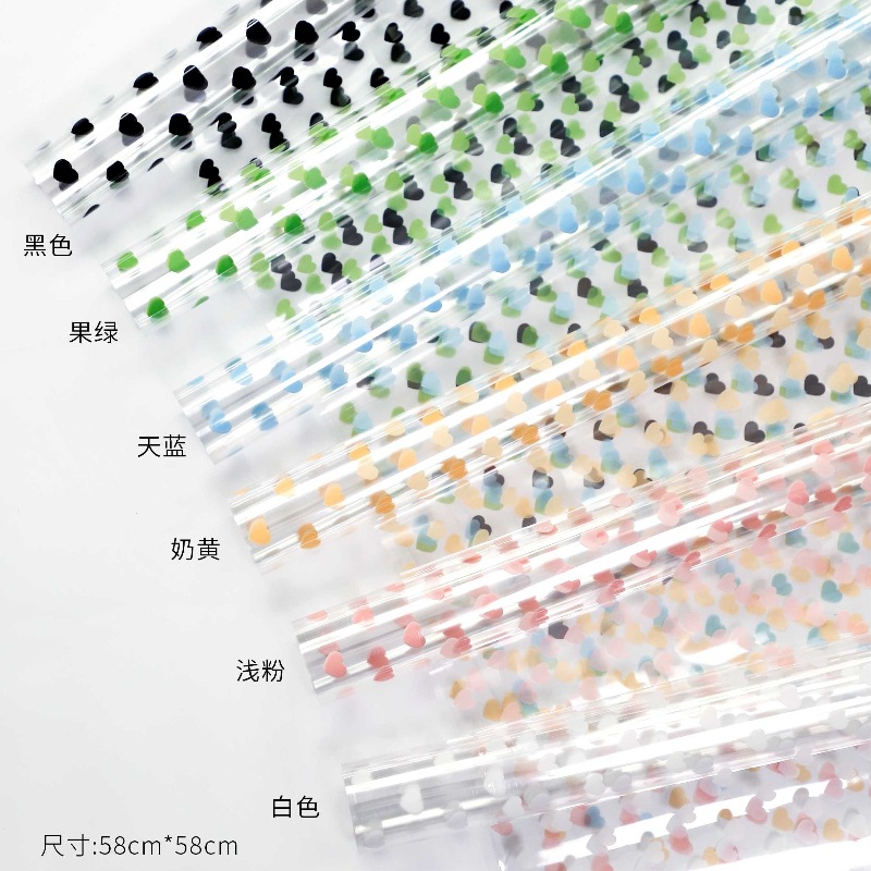 新品鲜彩OPP悦心防水韩式鲜花包装纸花店花束包花纸材料