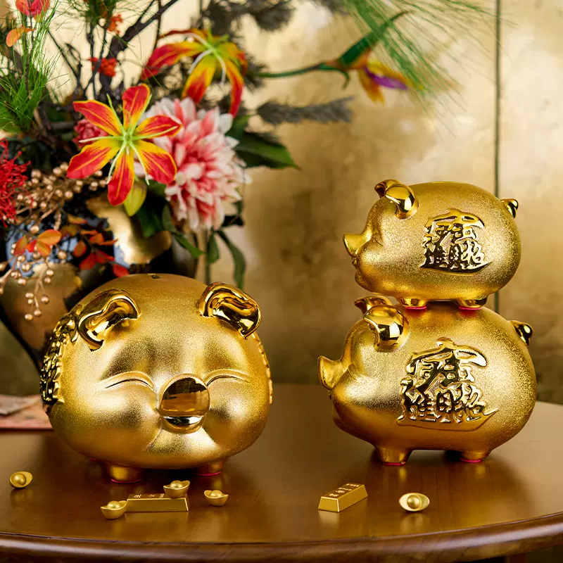厂家直销金猪存钱罐陶瓷家居饰品吉祥物工艺品摆件礼品招财