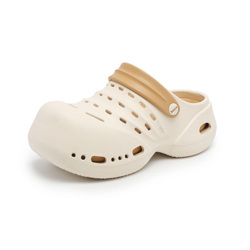 Zapatos con agujeros al por mayor, suela gruesa para mujer, sandalias y pantuflas antideslizantes y resistentes al desgaste