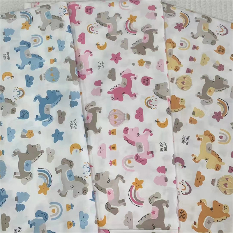 小卡通纯棉布斜纹家纺布料 田园碎花服装布料 家纺纯棉面料批发