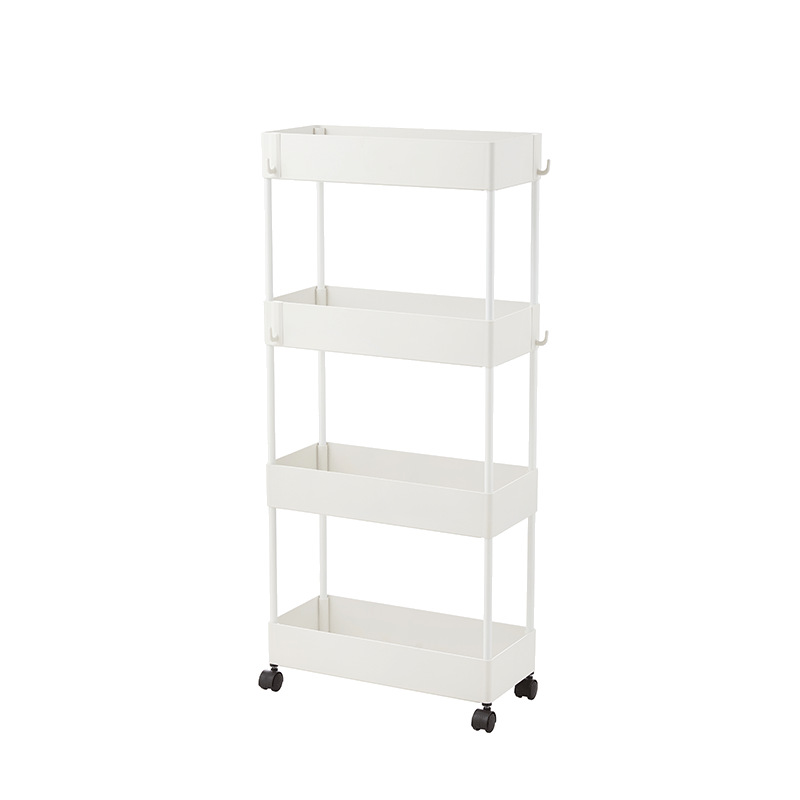 18cm宽浴室厨房窄缝落地可移动推车简易美容店收纳整理多功能架子