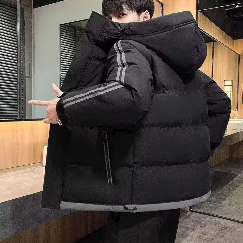 두건면 패딩 재킷 남성용 겨울 코트가 두꺼워지면 패딩 플러스 사이즈 옷과 뚱뚱한 코트 겨울 옷