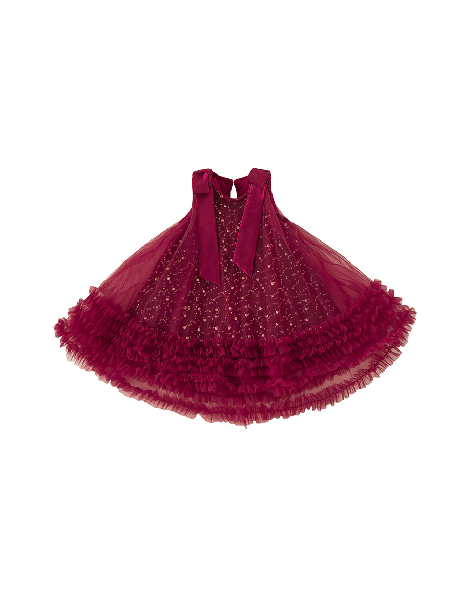 Yubao ropa infantil de niña red de pañuelo de pañuelo vestido de princesa de Navidad Año Nuevo vestido de aniversario vestido de pastel