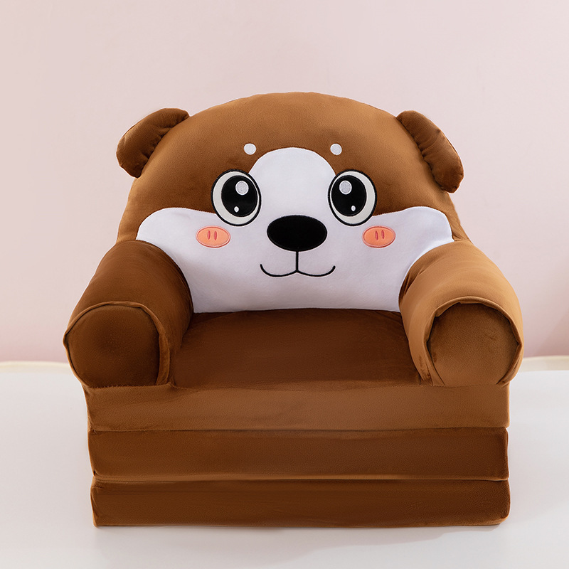メーカーの新しい卸売 Chuangyi のさまざまな子供用三層折りたたみぬいぐるみ漫画ソファ幼稚園ベビーチェアギフト|undefined