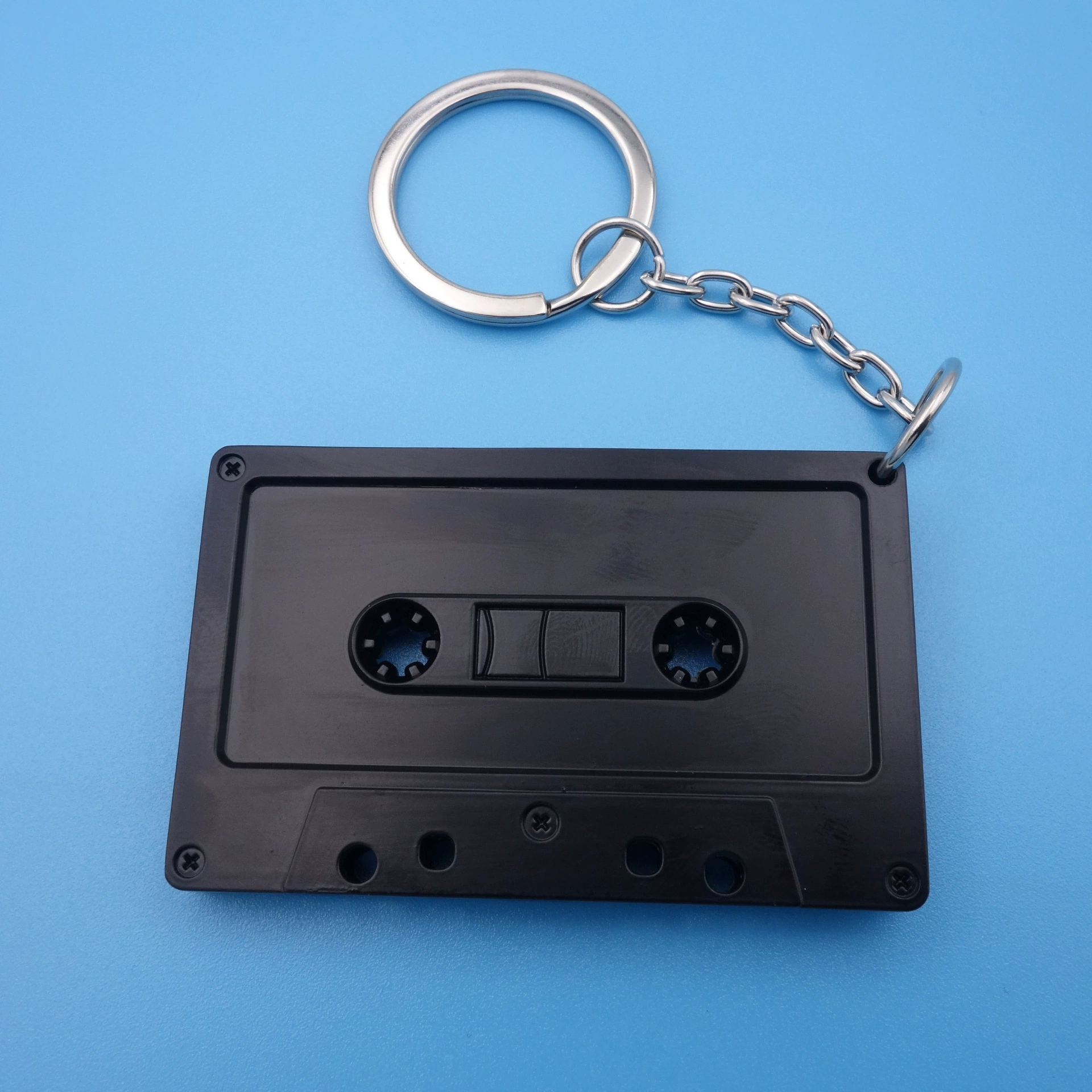 Цинковый сплав электрофореза черный мини-моделирование ленты брелок кулон может быть прикреплен логотип брелок