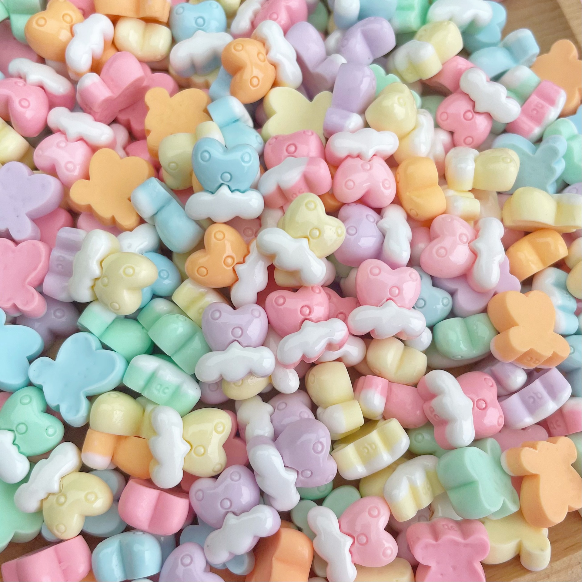 Mini brillante accesorios de resina caramelo flor paraguas tamaño pequeño uñas arte DIY joyería crema pegamento borde a juego horquilla