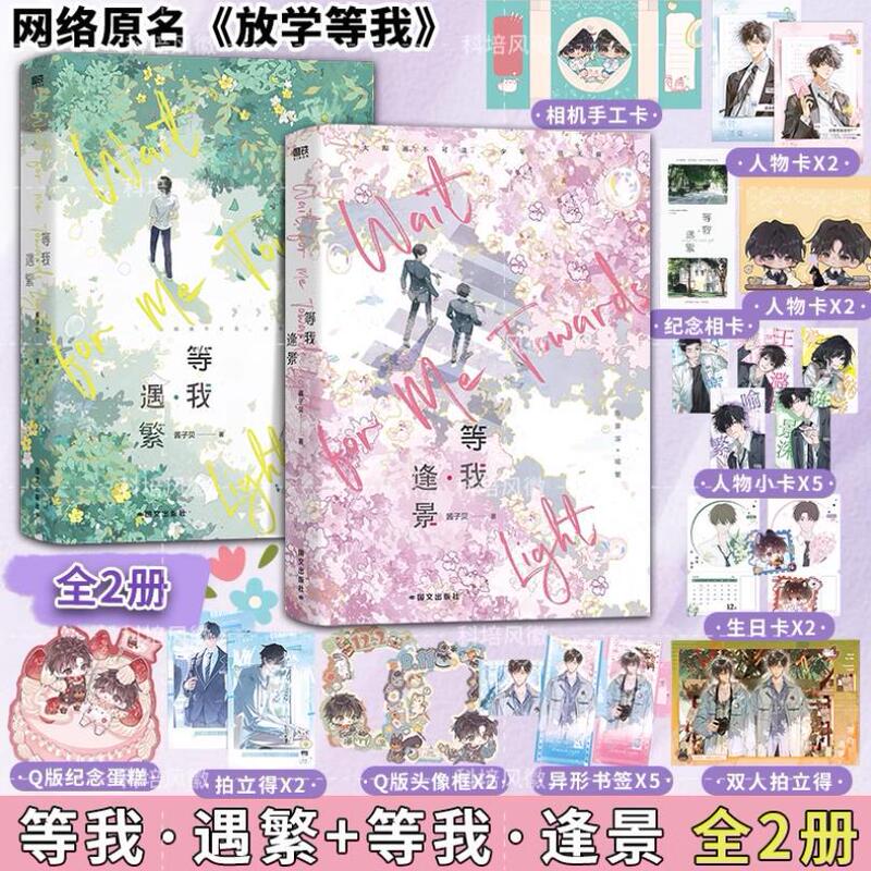 Wait for Me to Meet the Scenery, Wait for Me to Meet the Scenery, Wait for Me after School Series, 2 Volumes Including Gifts, Jiangzibei Campus Literature Masterpiece