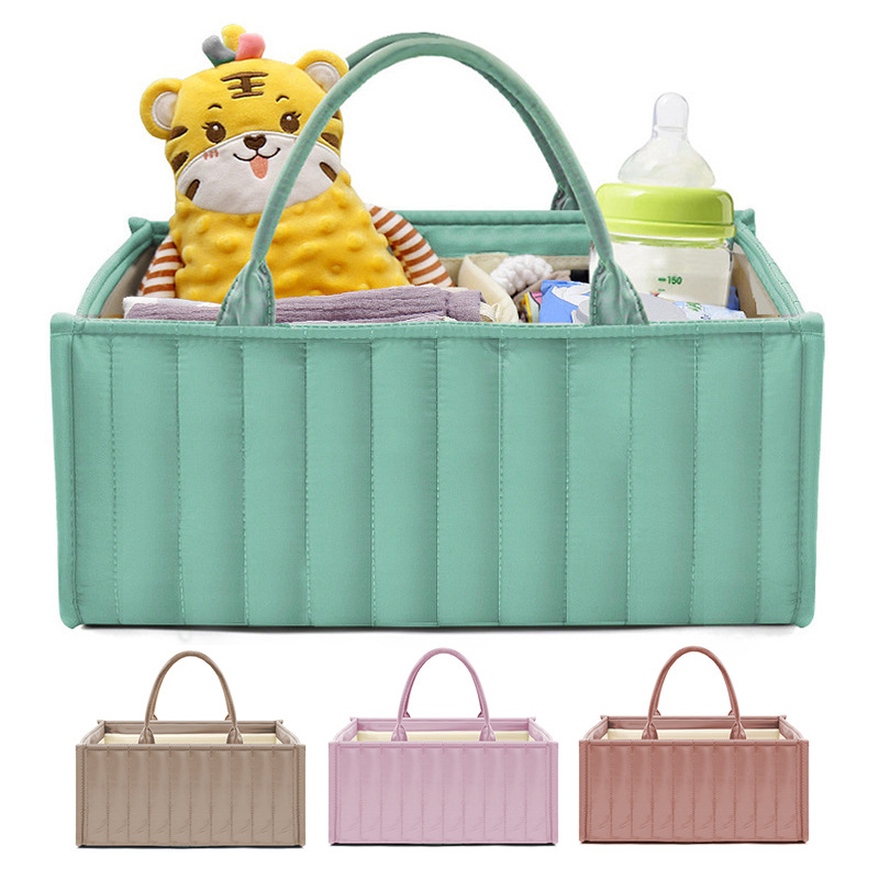 Baby Diaper Storage Bag Diaper Bag Cross-Border Mommy Bag Large Capacity Mother and Baby Bag Cotton Foldable Diaper Basket