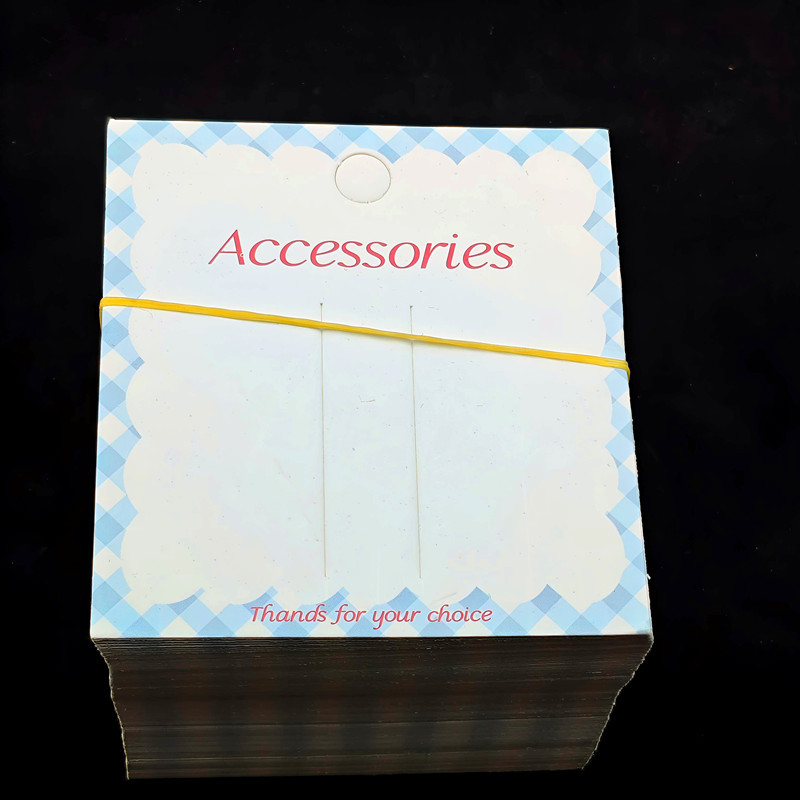 100 hojas de un paquete de tarjetas de horquilla, tarjetas de clip largas y cortas de estilo coreano, tarjetas de papel de cartón con clip para puestos callejeros