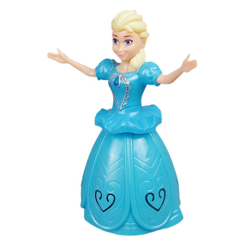 Bailando pequeña princesa eléctrica de los niños bailando muñeca juguete desmontable luz música regalo al por mayor