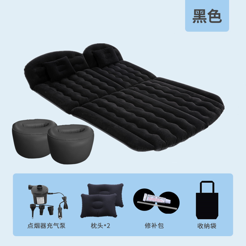 Folding Storage — luftikid Vehicle-mounted inflatable bed - t-style-suv-black-with-2-round-footrests