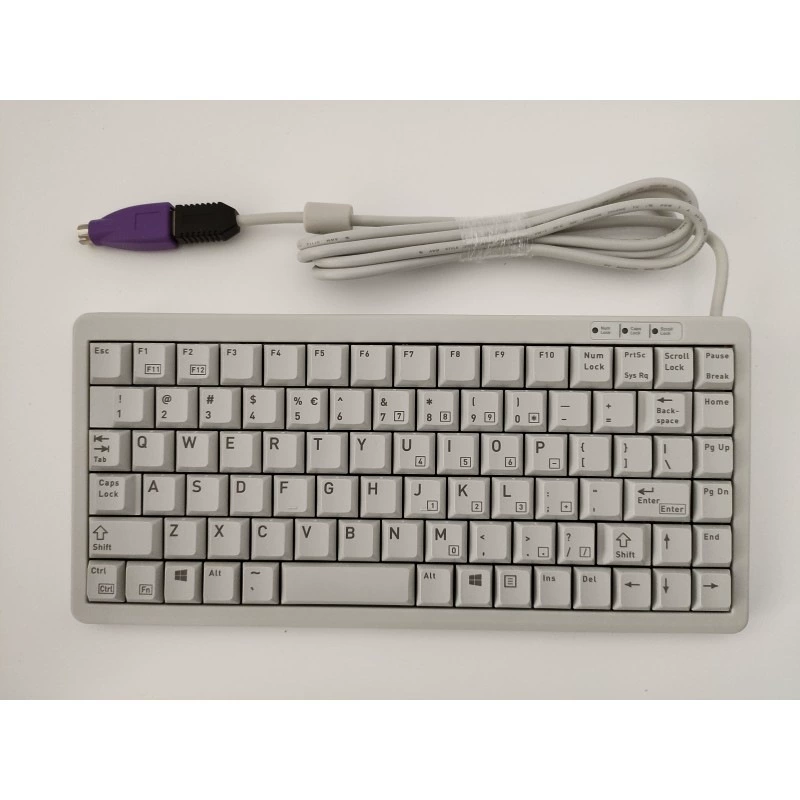 Клавиатура промышленного контроля с USB-интерфейсом Cherry G84-4100LCMDE, белая, немецкая раскладка, 86 клавиш