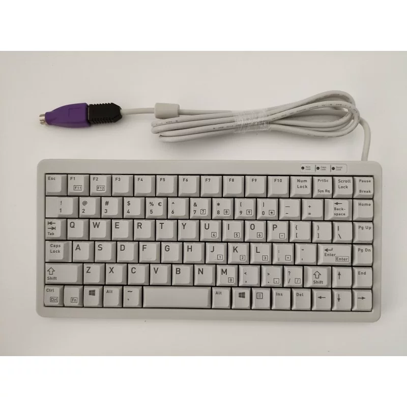 Клавиатура промышленного контроля с USB-интерфейсом Cherry G84-4100LCMDE, белая, немецкая раскладка, 86 клавиш