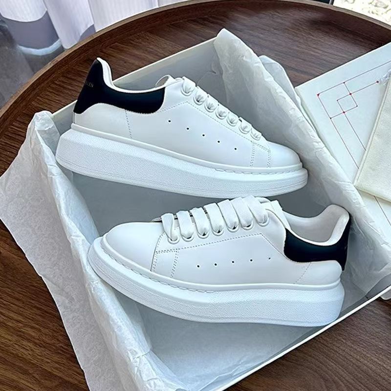 Zhengheng oficial Bo Maquan zapatos blancos para hombres y mujeres zapatos de suela gruesa de cuero 5 nuevos zapatos de skate casuales de altura Putian