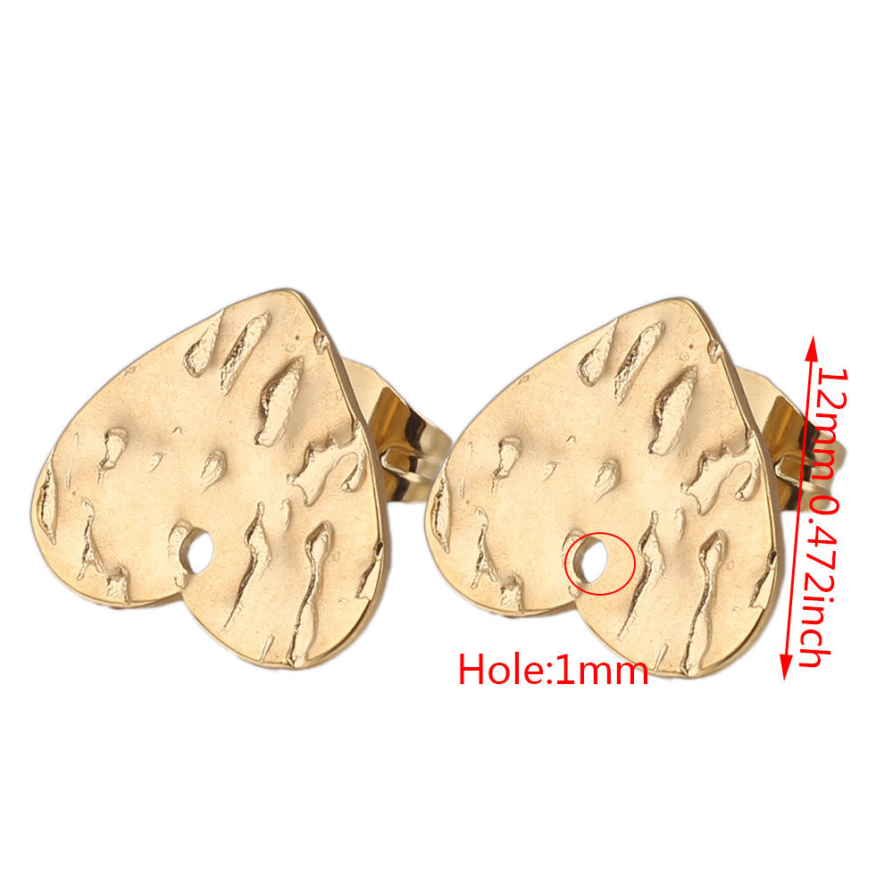 Pendientes geométricos de acero inoxidable europeos y americanos columna en relieve DIY pendientes pieza con agujero accesorios de joyería pendientes de acero de titanio producción