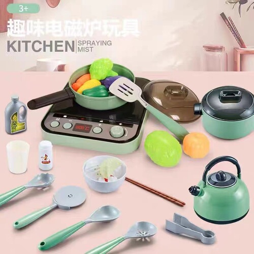 Children's Play Kitchen Toy Set for Pretend Cooking, Cutting Fruits, and Meal Preparation - Baby Kitchen Tools for Boys and Girls - Realistic Cooking Utensils
