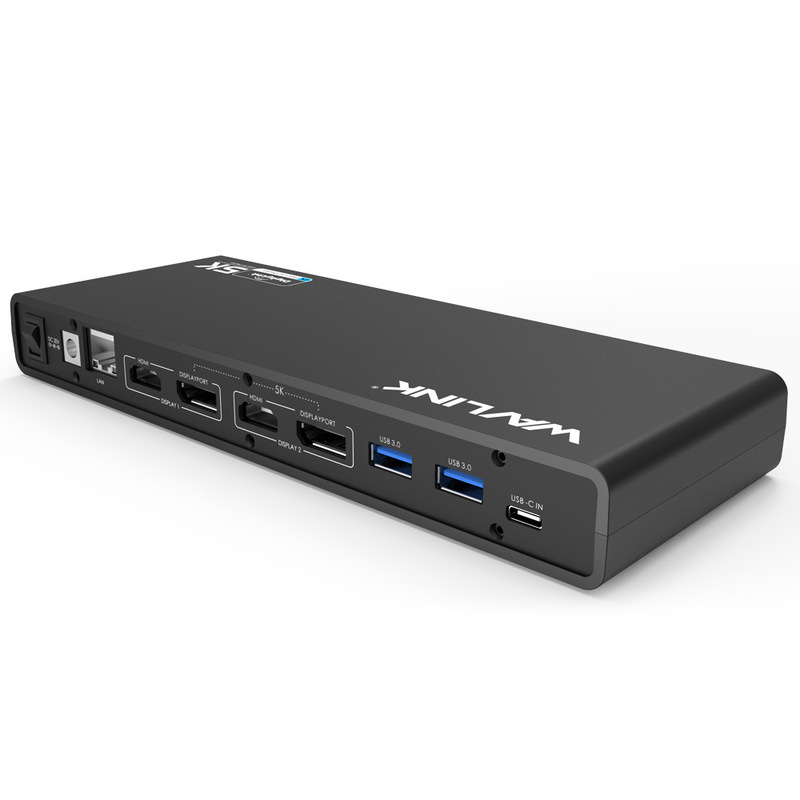 Wavlink Type-C Docking Station Hdmi/Dp/Usb Splitter Pd Charging/Card Reader/3.5 Audio Network Port